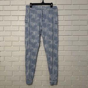 Salty Honey Blue Cloud Print Joggers | XXL | Made in USA